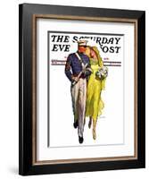 "Military Grad and Girl," Saturday Evening Post Cover, June 7, 1930-McClelland Barclay-Framed Giclee Print