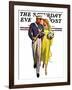 "Military Grad and Girl," Saturday Evening Post Cover, June 7, 1930-McClelland Barclay-Framed Giclee Print