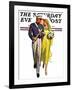 "Military Grad and Girl," Saturday Evening Post Cover, June 7, 1930-McClelland Barclay-Framed Giclee Print