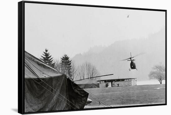Military Helicopter during Search for Hijacker-null-Framed Stretched Canvas