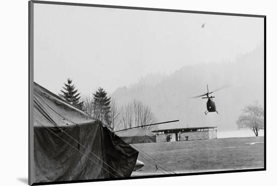 Military Helicopter during Search for Hijacker-null-Mounted Photographic Print