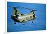 Military Helicopter Flying in Blue Skies-null-Framed Photographic Print