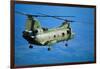 Military Helicopter Flying in Blue Skies-null-Framed Photographic Print