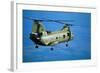 Military Helicopter Flying in Blue Skies-null-Framed Photographic Print