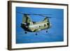 Military Helicopter Flying in Blue Skies-null-Framed Photographic Print