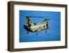 Military Helicopter Flying in Blue Skies-null-Framed Photographic Print