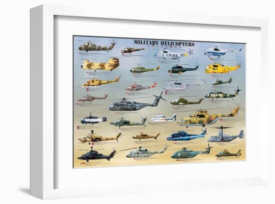 Military Helicopters-null-Framed Art Print