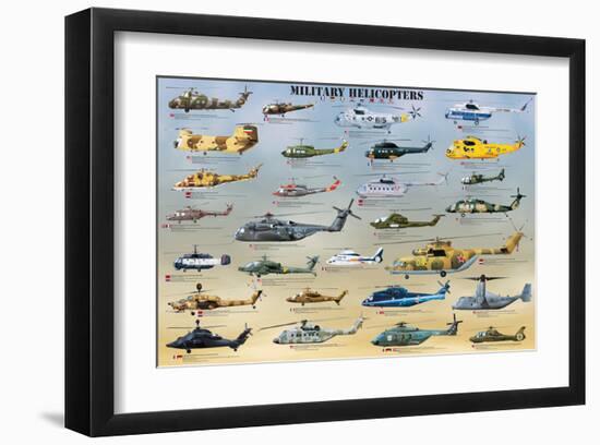 Military Helicopters-null-Framed Art Print