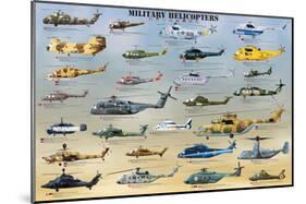 Military Helicopters-null-Mounted Art Print