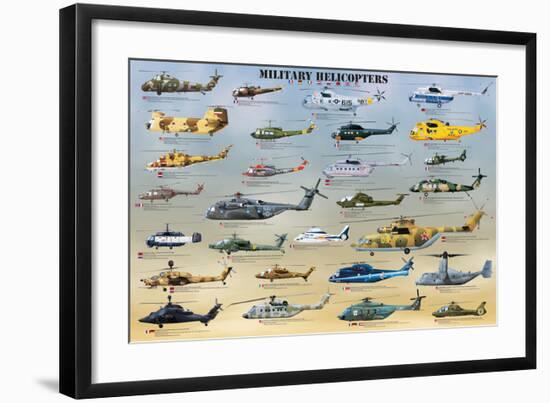 Military Helicopters-null-Framed Art Print