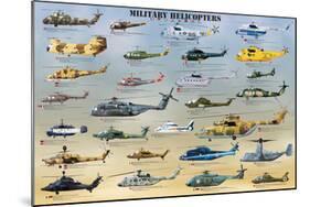 Military Helicopters-null-Mounted Art Print
