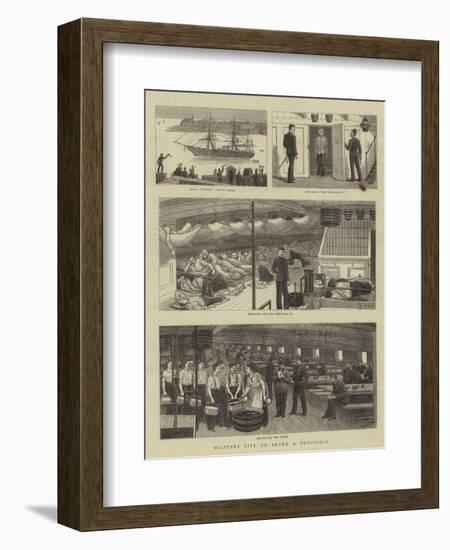 Military Life on Board a Troopship-John Charles Dollman-Framed Giclee Print