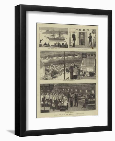 Military Life on Board a Troopship-John Charles Dollman-Framed Giclee Print