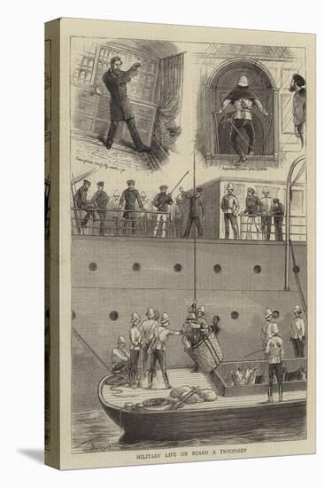 Military Life on Board a Troopship-William Ralston-Stretched Canvas