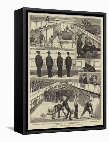Military Life on Board a Troopship-null-Framed Stretched Canvas