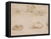 Military Machines and a Study for a Spearhead-Leonardo da Vinci-Framed Stretched Canvas