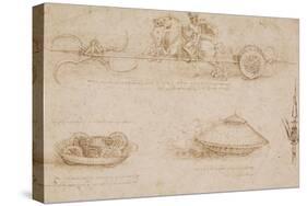 Military Machines and a Study for a Spearhead-Leonardo da Vinci-Stretched Canvas