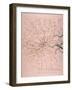 Military Map of a Thirty Six Mile Area around London, C1804-null-Framed Giclee Print