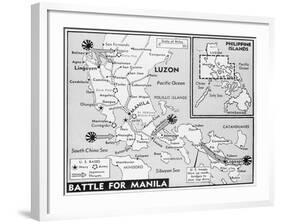 Military Map of Manila-null-Framed Giclee Print