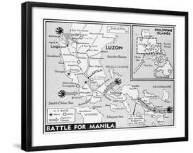 Military Map of Manila-null-Framed Giclee Print