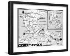 Military Map of Manila-null-Framed Giclee Print