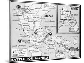 Military Map of Manila-null-Mounted Giclee Print