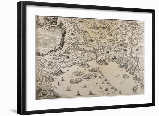 Military Map of the Siege of Genoa by the Austrian Troops During the War of the Austrian Succession-null-Framed Giclee Print