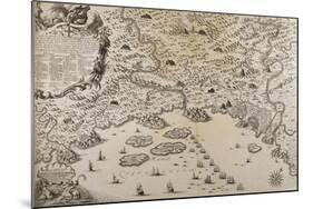 Military Map of the Siege of Genoa by the Austrian Troops During the War of the Austrian Succession-null-Mounted Giclee Print