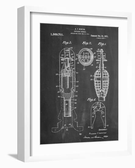 Military Missile Patent-null-Framed Art Print