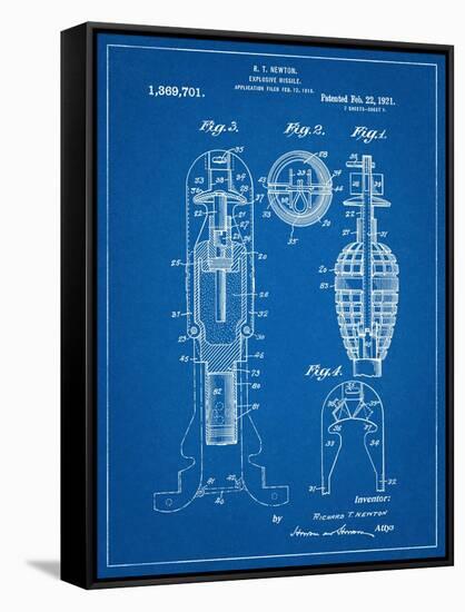 Military Missile Patent-null-Framed Stretched Canvas