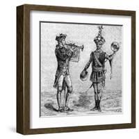 Military Music 8th Century Musicians (6 of 8)-null-Framed Art Print