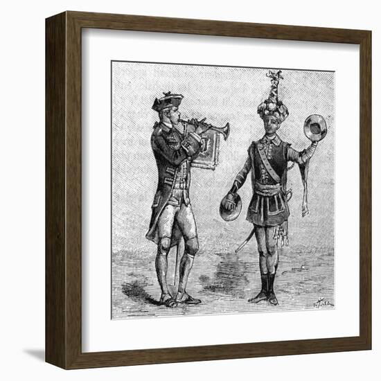 Military Music 8th Century Musicians (6 of 8)-null-Framed Art Print