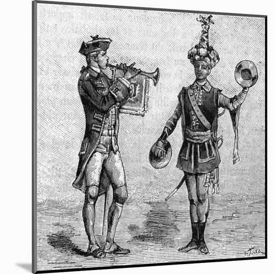 Military Music 8th Century Musicians (6 of 8)-null-Mounted Art Print