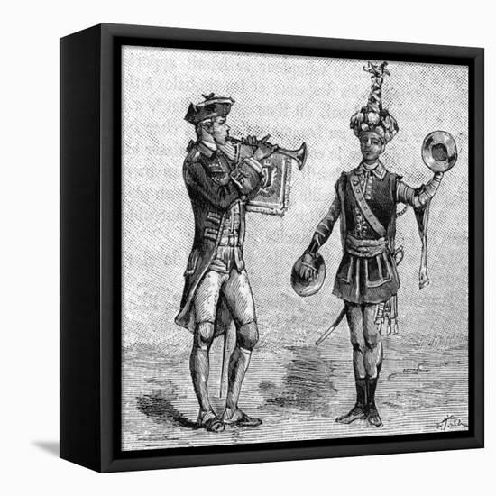 Military Music 8th Century Musicians (6 of 8)-null-Framed Stretched Canvas