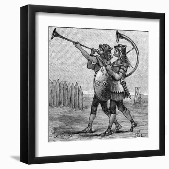 Military Music - Ancient Instruments (1 of 8)-null-Framed Art Print