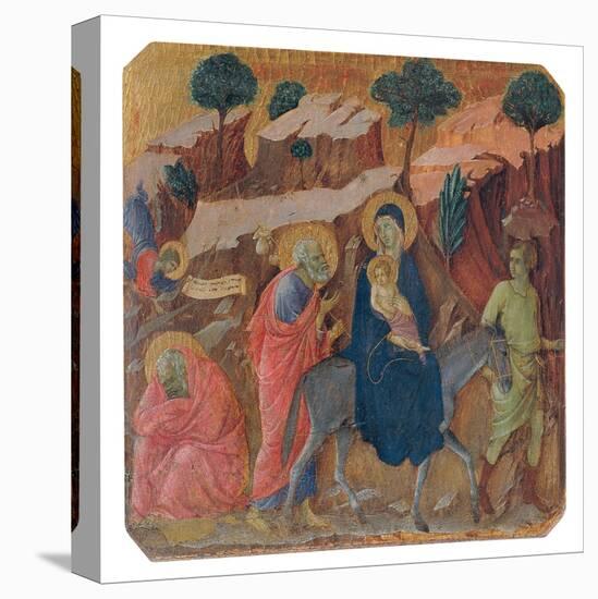 Military Parade at Campo di Marte, Flight into Egypt-Duccio Di buoninsegna-Stretched Canvas