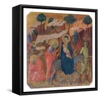 Military Parade at Campo di Marte, Flight into Egypt-Duccio Di buoninsegna-Framed Stretched Canvas