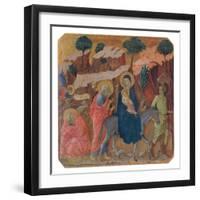 Military Parade at Campo di Marte, Flight into Egypt-Duccio Di buoninsegna-Framed Art Print