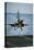 Military Plane Landing on Flight Deck-null-Stretched Canvas