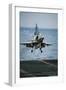 Military Plane Landing on Flight Deck-null-Framed Photographic Print