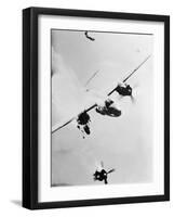 Military Plane Losing Engine-null-Framed Photographic Print