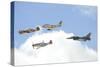 Military Planes Fly in Formation During a Heritage Flight-null-Stretched Canvas