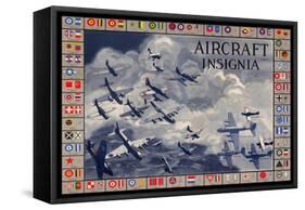 Military Planes of the World Aircraft Insignia WWII War Propaganda Print Plastic Sign-null-Framed Stretched Canvas