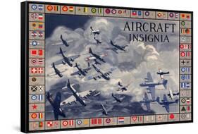 Military Planes of the World Aircraft Insignia WWII War Propaganda Print Plastic Sign-null-Framed Stretched Canvas