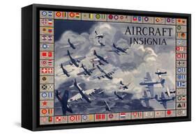 Military Planes of the World Aircraft Insignia WWII War Propaganda-null-Framed Stretched Canvas