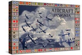 Military Planes of the World Aircraft Insignia WWII War Propaganda-null-Stretched Canvas