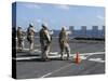 Military Policemen Train with the Berretta M9 9mm Pistol Aboard USS San Antonio-Stocktrek Images-Stretched Canvas