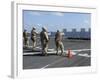 Military Policemen Train with the Berretta M9 9mm Pistol Aboard USS San Antonio-Stocktrek Images-Framed Photographic Print