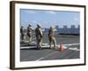 Military Policemen Train with the Berretta M9 9mm Pistol Aboard USS San Antonio-Stocktrek Images-Framed Photographic Print