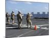 Military Policemen Train with the Berretta M9 9mm Pistol Aboard USS San Antonio-Stocktrek Images-Mounted Photographic Print